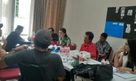 Reading daln latihan bahasa Lampung film "Adzan Terakhir" di Jakarta, Jumat, 2/6/2023. | Ist