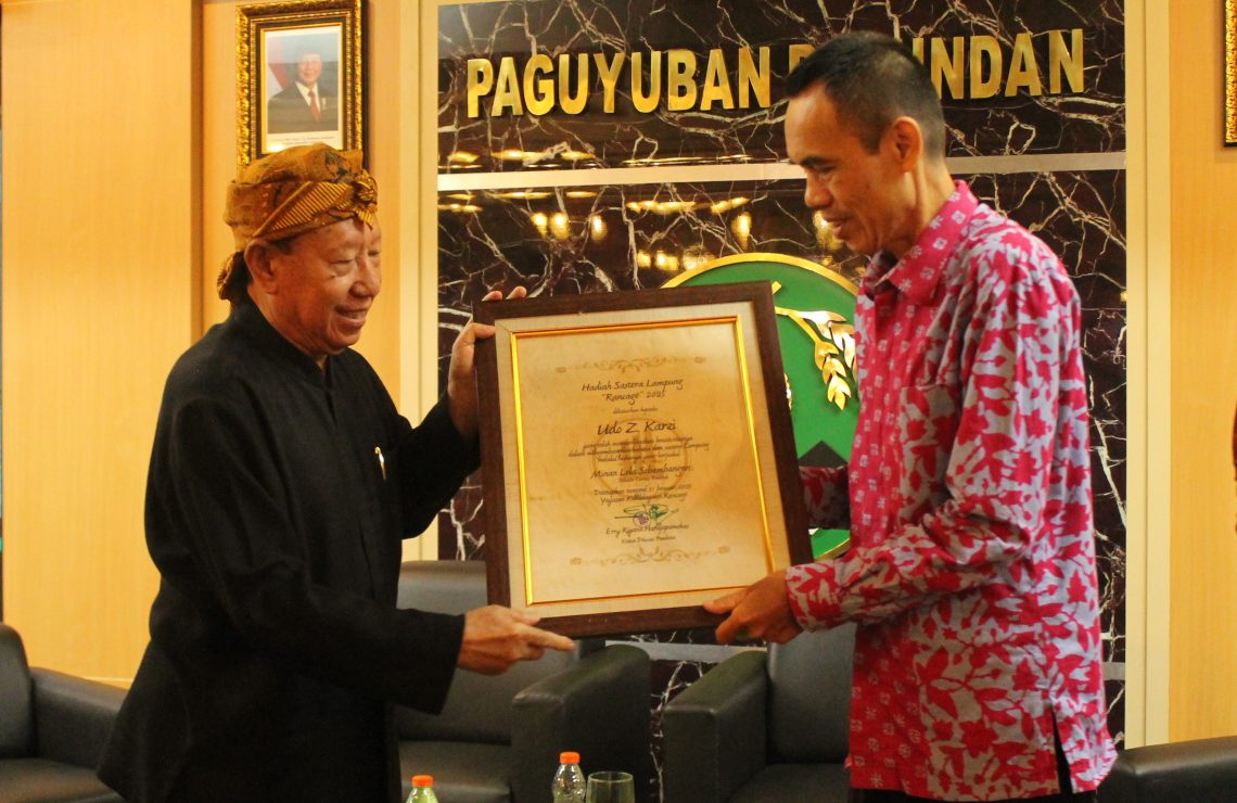 Sastrawan Lampung Udo Z Karzi Tiga Kali Raih Rancage